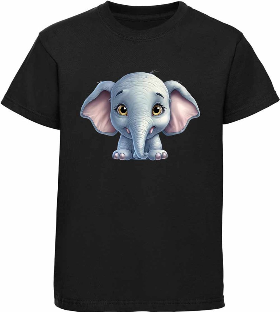 Bedrucktes Kinder T-Shirt Baby Elefant